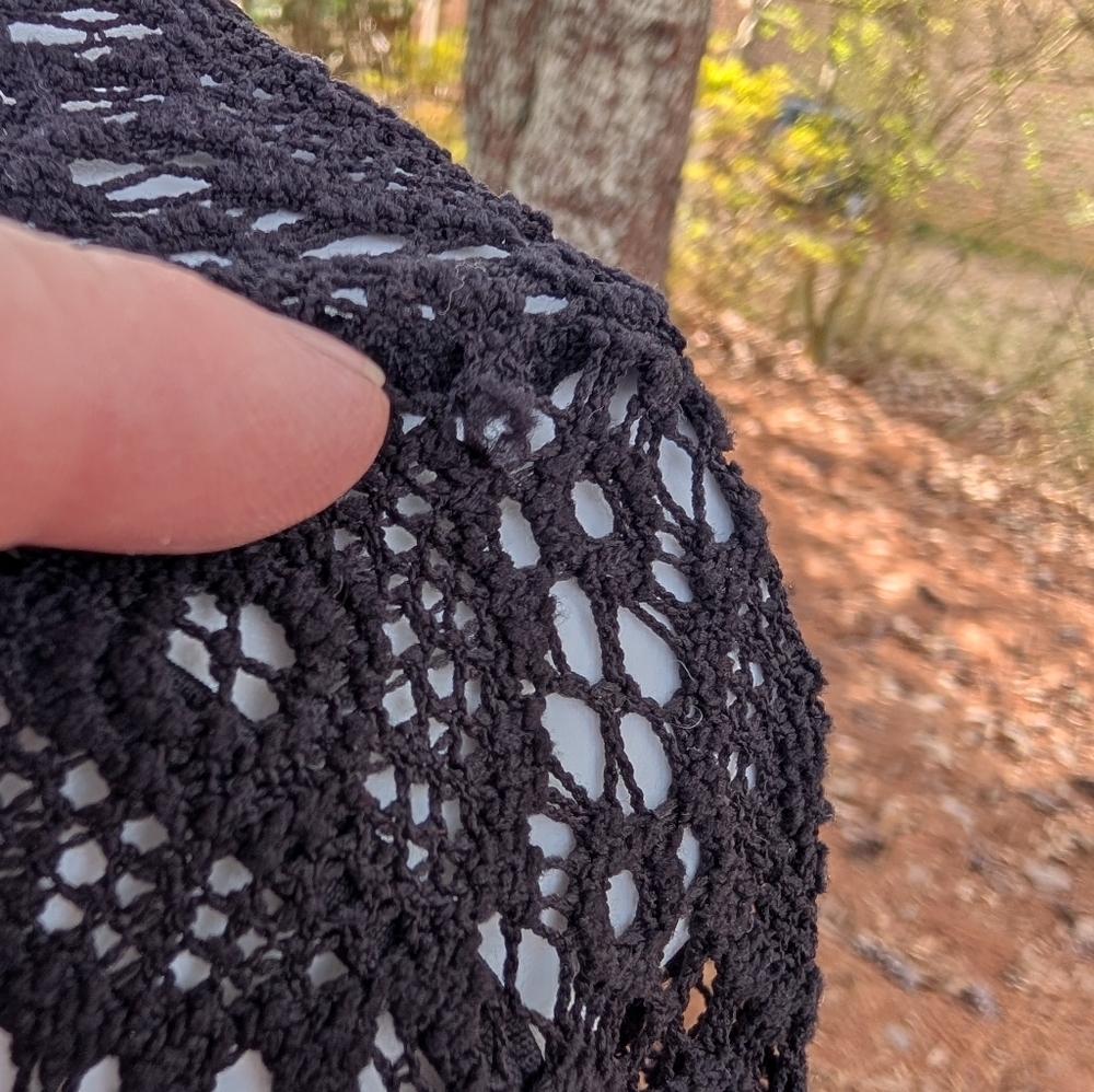 Lilly Pulitzer Topanga Black Crochet Knit Lace Mini Dress Women's Small - Picture 8 of 10